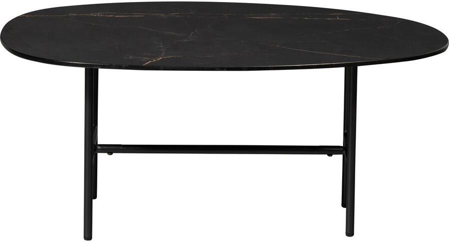 WOOOD | Vajen salontafel met zwart marmeren look blad 80x60cm | Woonkamertafels | Salontafel - Foto 3