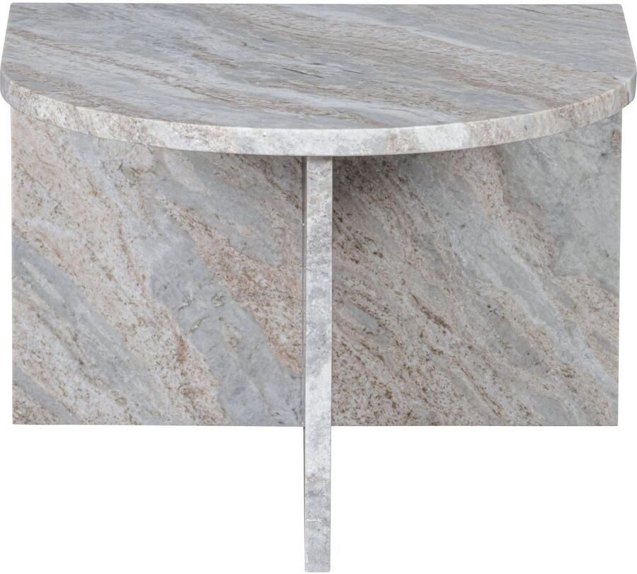 WOOOD Salontafel Xhail met een royale tafelblad van marmer h 35 cm x b 50 cm