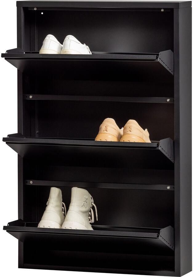 WOOOD Schoenenkast Sandburg met drie vakken breedte 66 cm - Foto 2