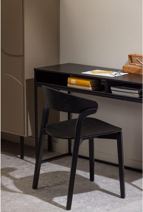 WOOOD Stoel Cras Eetkamerstoelen van essenhoutfineer (set 2 stuks) - Foto 5