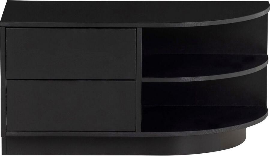 WOOOD | Finca tv meubel rond rechts 78cm grenen diepzwart | Woonkamer meubels | Tv-dressoir | Tv-meubel - Foto 9