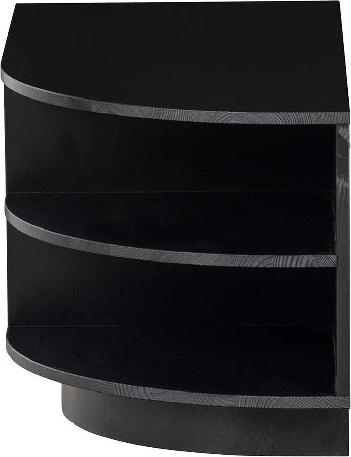 WOOOD | Finca tv meubel rond rechts 78cm grenen diepzwart | Woonkamer meubels | Tv-dressoir | Tv-meubel - Foto 4