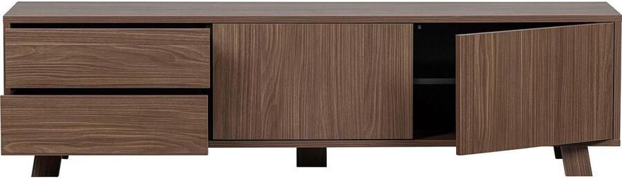 WOOOD Tv-meubel Seppe TV-dressoir Walnootfineer met duidelijk zichtbare nerf H 42 cm x B 160 cm - Foto 3