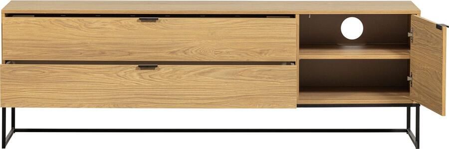 WOOOD Tv-meubel Silas TV-board Commode 2 lades en 1 deur veel opbergruimte breedte 120 of 180 cm - Foto 4