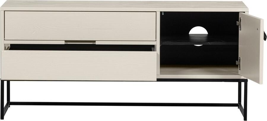 WOOOD Tv-meubel Silas TV-board Commode 2 lades en 1 deur veel opbergruimte breedte 120 of 180 cm - Foto 2