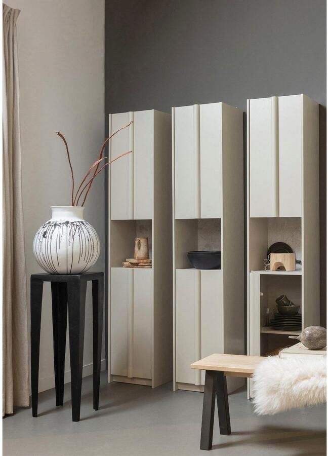 WOOOD Exclusive | Basu Smalle Kast 40cm Grenen Dust Incl Concrete Decor | Woonkamer meubels | Kast - Foto 7