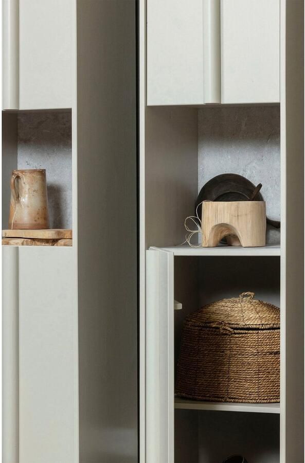 WOOOD Exclusive | Basu Smalle Kast 40cm Grenen Dust Incl Concrete Decor | Woonkamer meubels | Kast - Foto 3