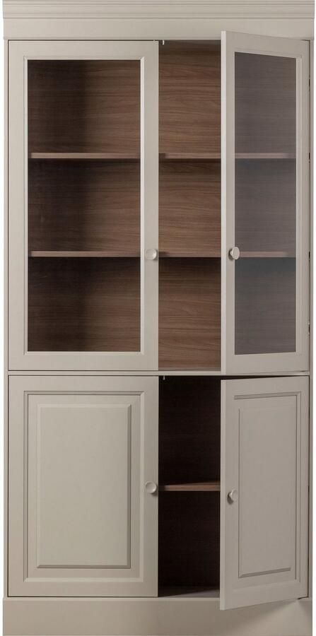 Vtwonen Chow 2 deurs vitrinekast – Grenen – Dakargrau 215x105x40 - Foto 5