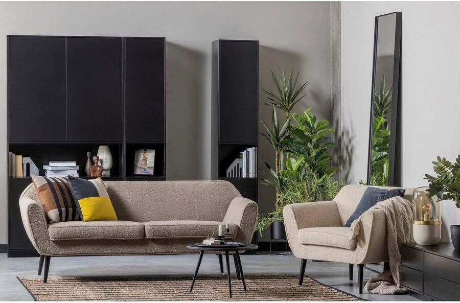 WOOOD Exclusive | Finca Opbergkast 40cm Zwart | Woonkamer meubels | BergkastKast - Foto 4