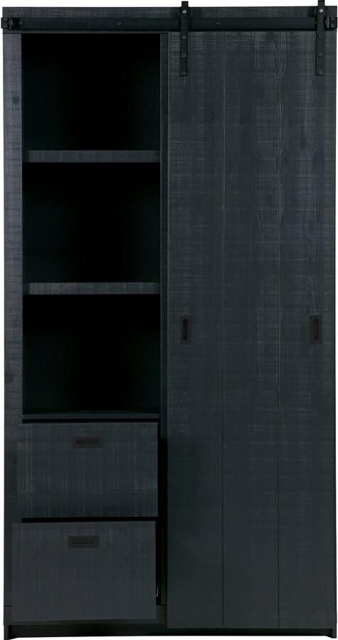WOOOD Vitrinekast Slide met schuifdeur met 4 lades h 230 cm x b 120 cm - Foto 6