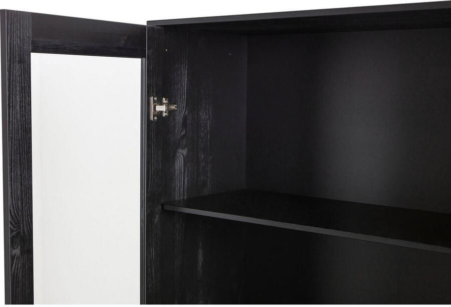 WOOOD | Xam vitrinekast grenen zwart | Woonkamer meubels | KastVitrinekast - Foto 4