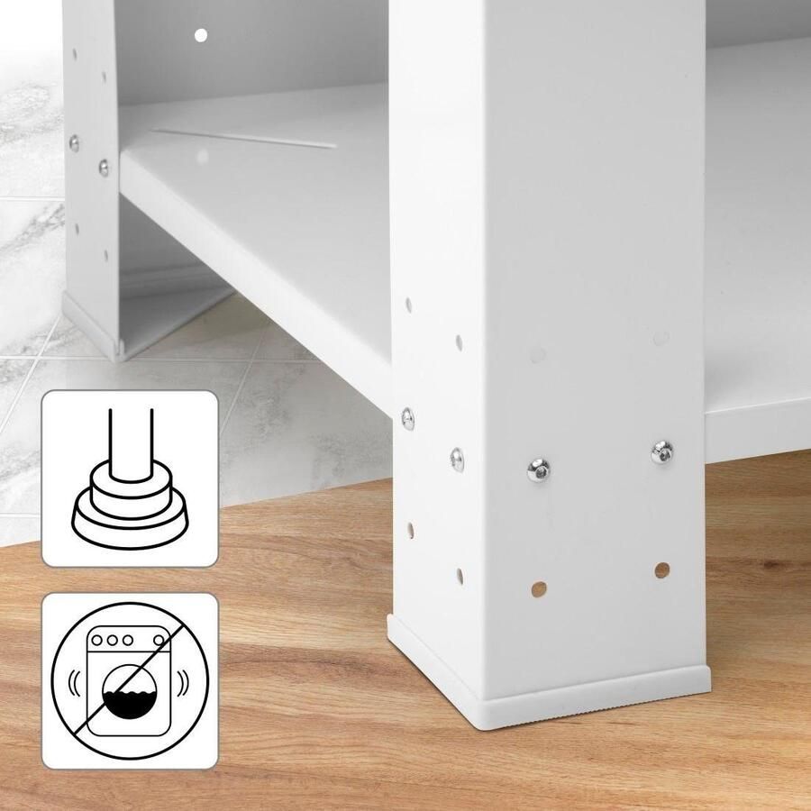 Xavax Onderbouwsokkel Sokkel 60 x 60 x 40cm Wasmachine Wasdroger Sokkel voor huishoudelijke apparaten verstelbaar - Foto 7