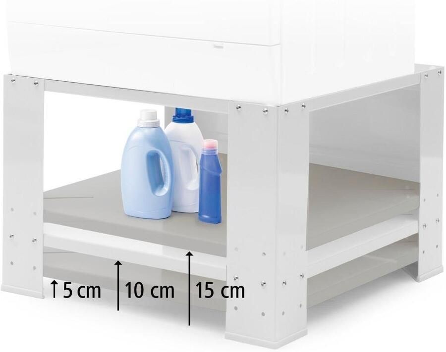 Xavax Onderbouwsokkel Sokkel 60 x 60 x 40cm Wasmachine Wasdroger Sokkel voor huishoudelijke apparaten verstelbaar - Foto 19