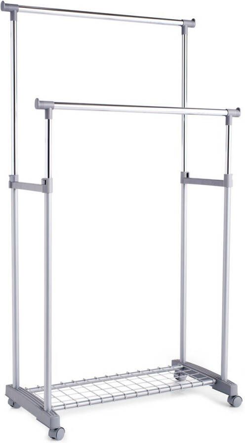 Zeller Present Kledingrek met wielen in hoogte verstelbaar 93 5-170 cm
