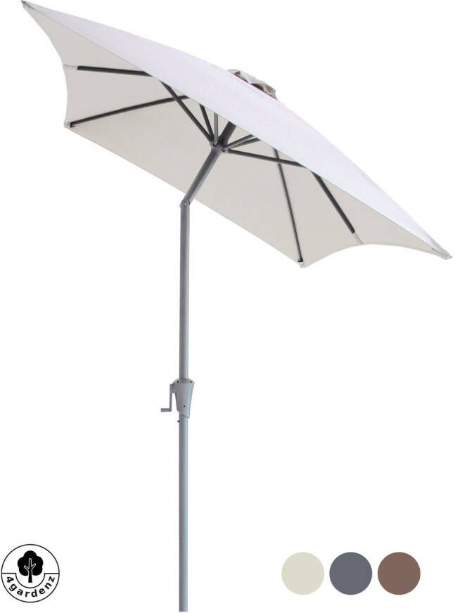 4gardenz Parasol Rechthoek 150x250cm Kantelbaar Balkonparasol Creme