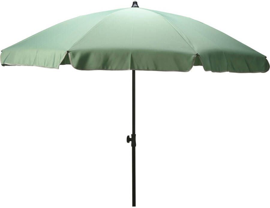 4Goodz Tuinparasol strandparasol Met Volant 200 Cm Zwarte Buis Groen