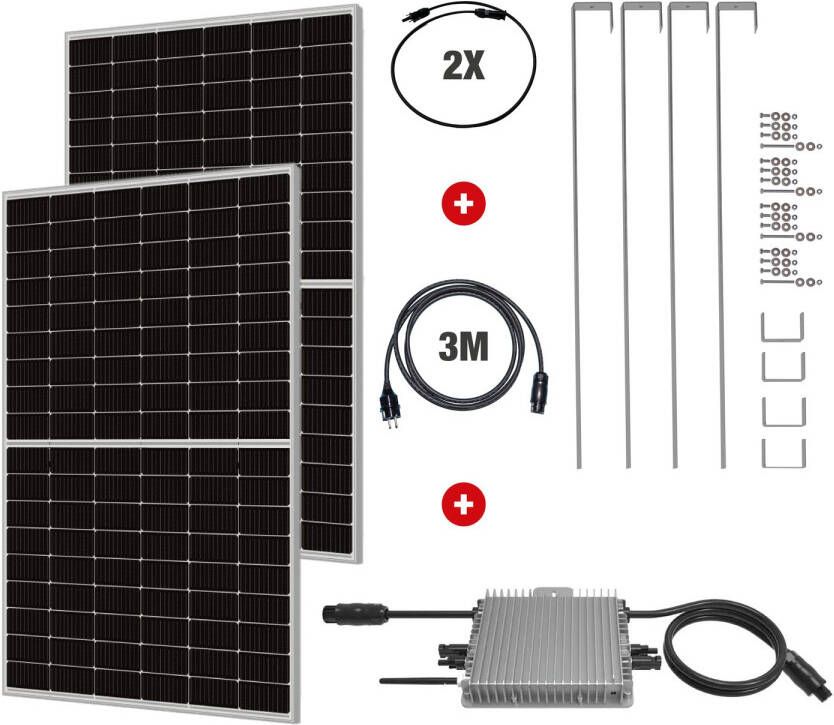 Absaar Premium Zonnepanelen Set 820wp Met 600w Omvormer Plug&play