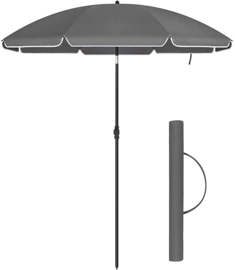 ACAZA Stokparasol Diameter 180cm Grijs