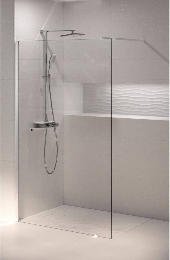 Allibert Inloopdouche Spot 100 X 195cm Chroom Profiel 6 Mm Helder Glas