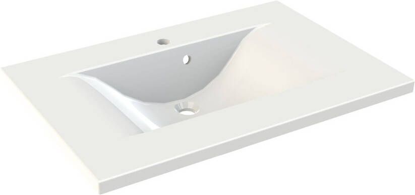Allibert Wastafel Wave 80cm Glanzend Wit