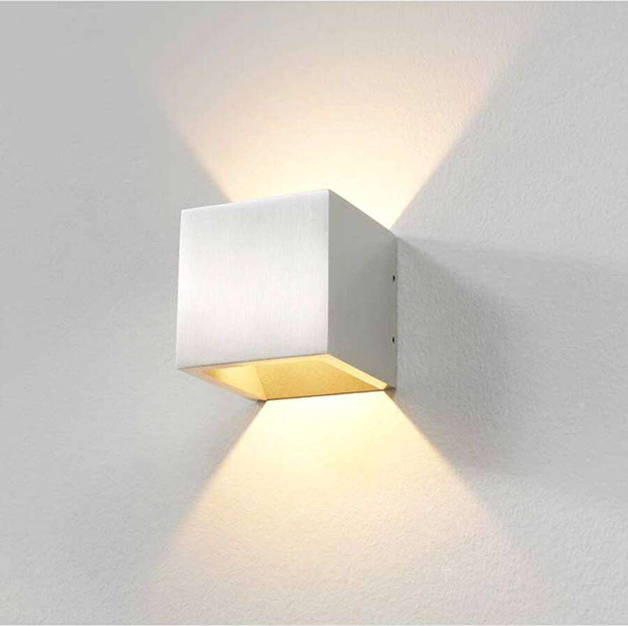 Artdelight Wandlamp Cube 10x10cm Aluminium