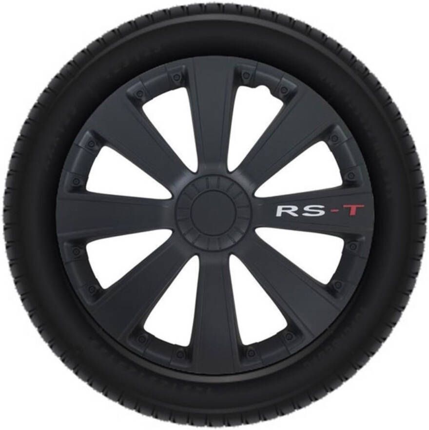 Autostyle Wieldoppen Set 13 Inch Rs-t Zwart