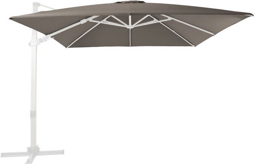 AXI Apollo Premium Zweefparasol 300x300 cm Wit taupe – Gepoedercoat aluminium frame met kruisvoet – 360° Draaibaar Kantelbaar – UV werend doek