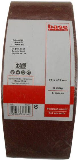 Baseline Bandschuurpack 75x457mm 6stuks