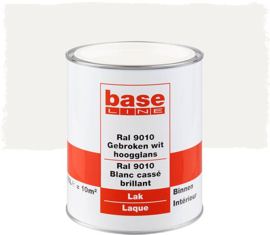 Baseline Lak Hoogglans Gebroken Wit Ral 9010 750ml