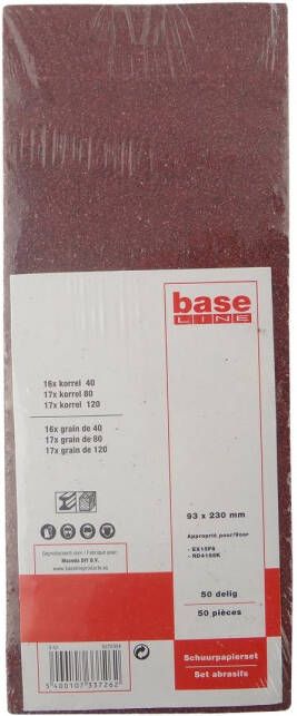 Baseline Schuurpapierpack 93x230mm 50stuks