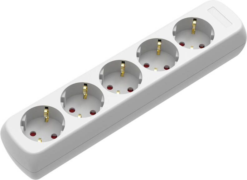 Baseline Stekkerdoos 5-voudig Wit Meter