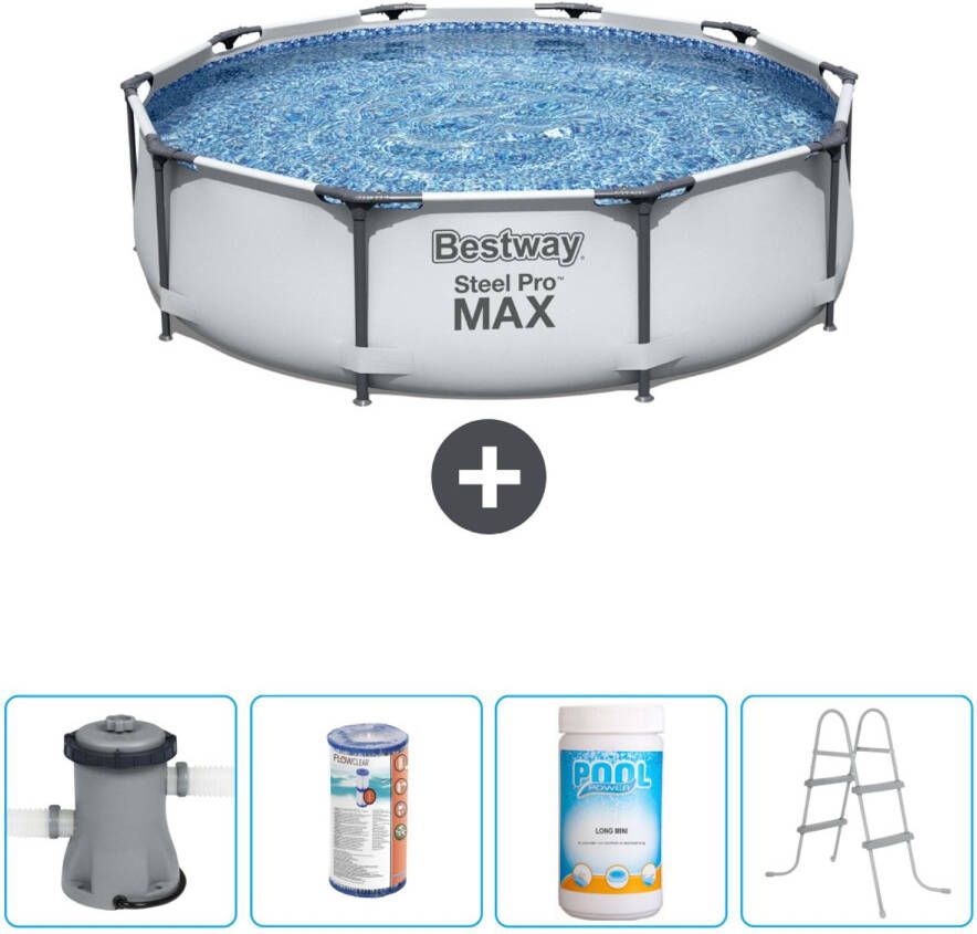 Bestway Rond Steel Pro Max Zwembad 305 X 76 Cm Grijs Inclusief Accessoires Cb60