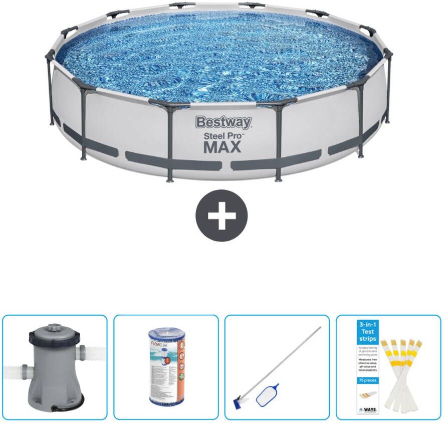 Bestway Rond Steel Pro Max Zwembad 366 X 76 Cm Grijs Inclusief Accessoires Cb58