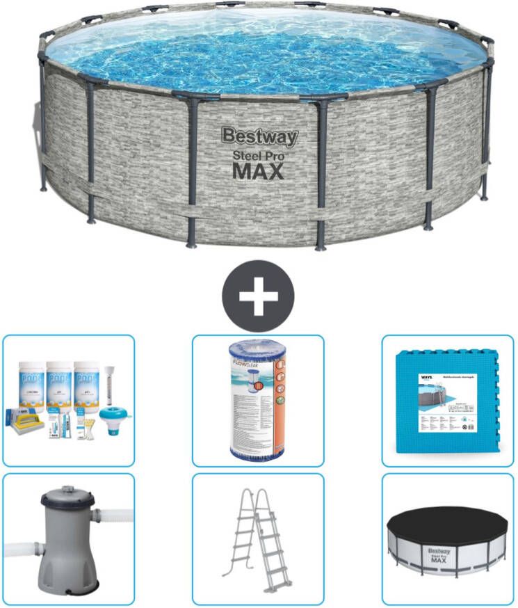 Bestway Rond Steel Pro Max Zwembad 427 X 122 Cm Inclusief Accessoires Cb30