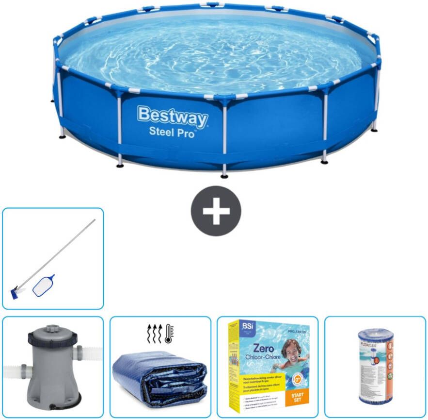 Bestway Rond Steel Pro Zwembad 305 X 76 Cm Blauw Inclusief Accessoires Cb20