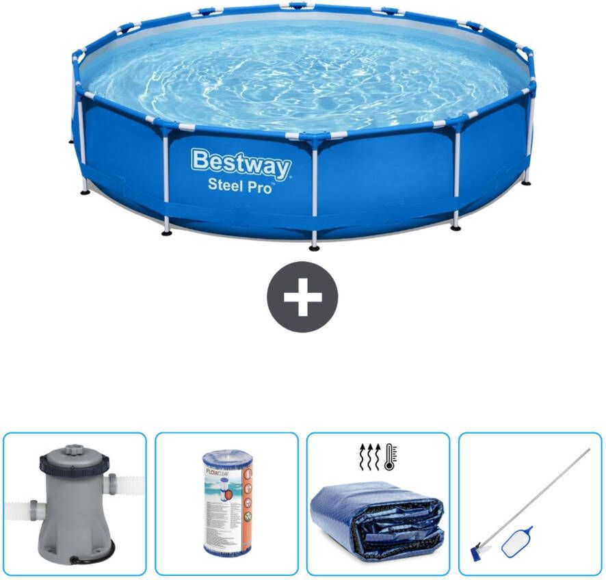 Bestway Rond Steel Pro Zwembad 305 X 76 Cm Blauw Inclusief Accessoires Cb54