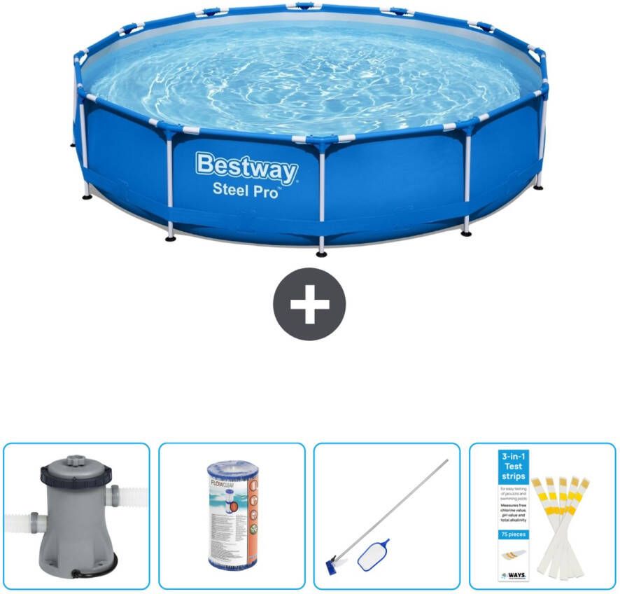 Bestway Rond Steel Pro Zwembad 305 X 76 Cm Blauw Inclusief Accessoires Cb58