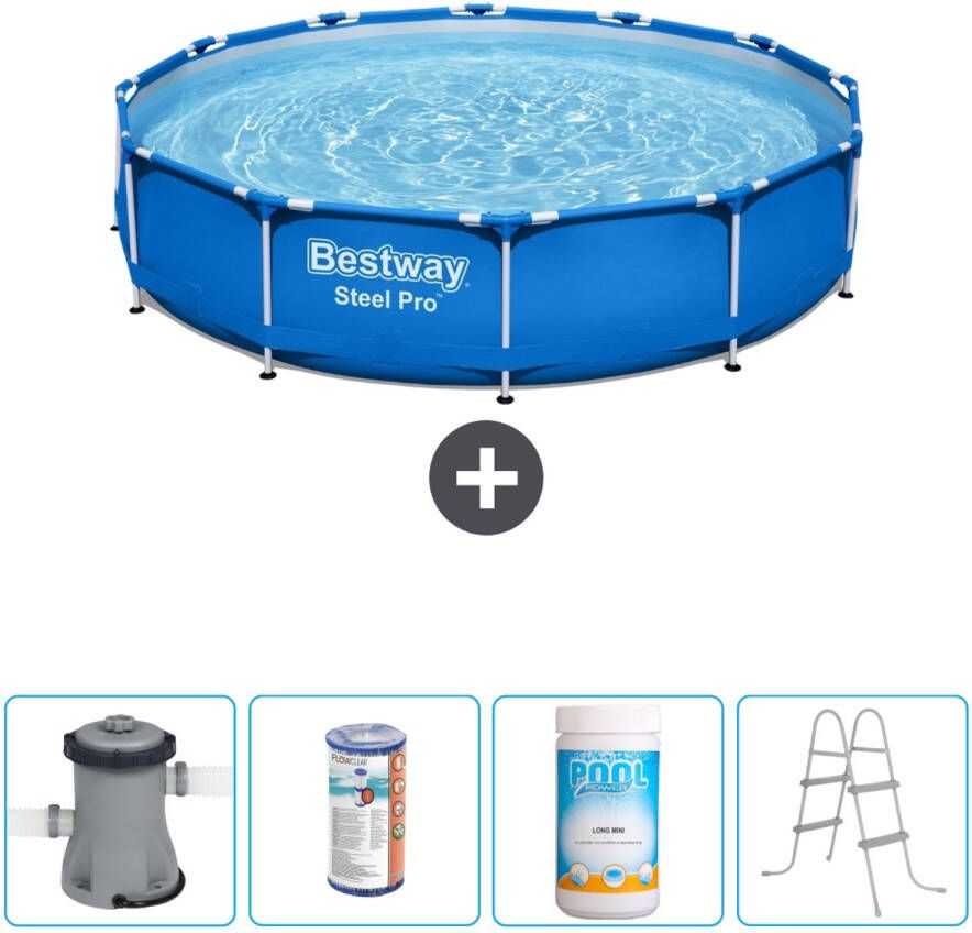 Bestway Rond Steel Pro Zwembad 305 X 76 Cm Blauw Inclusief Accessoires Cb60