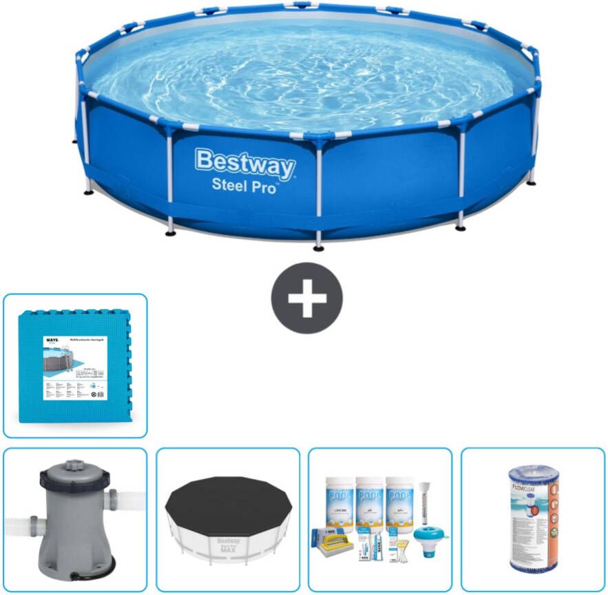 Bestway Rond Steel Pro Zwembad 366 X 76 Cm Blauw Inclusief Accessoires Cb12