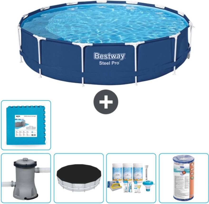 Bestway Rond Steel Pro Zwembad 396 X 84 Cm Blauw Inclusief Accessoires Cb12