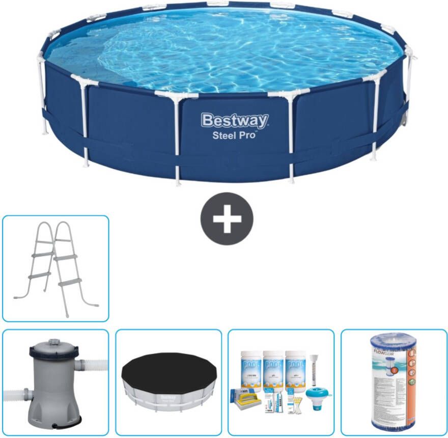 Bestway Rond Steel Pro Zwembad 396 X 84 Cm Blauw Inclusief Accessoires Cb14