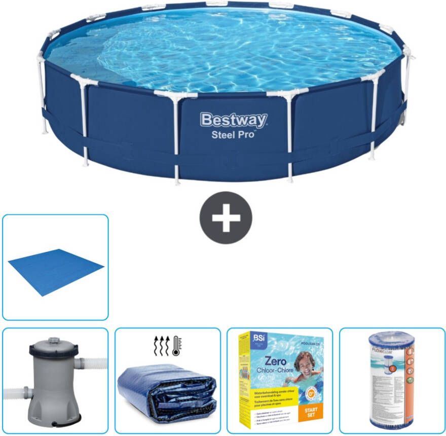 Bestway Rond Steel Pro Zwembad 396 X 84 Cm Blauw Inclusief Accessoires Cb16