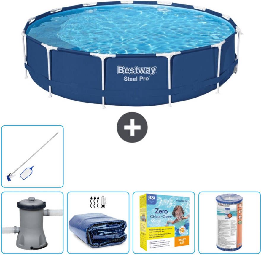 Bestway Rond Steel Pro Zwembad 396 X 84 Cm Blauw Inclusief Accessoires Cb20