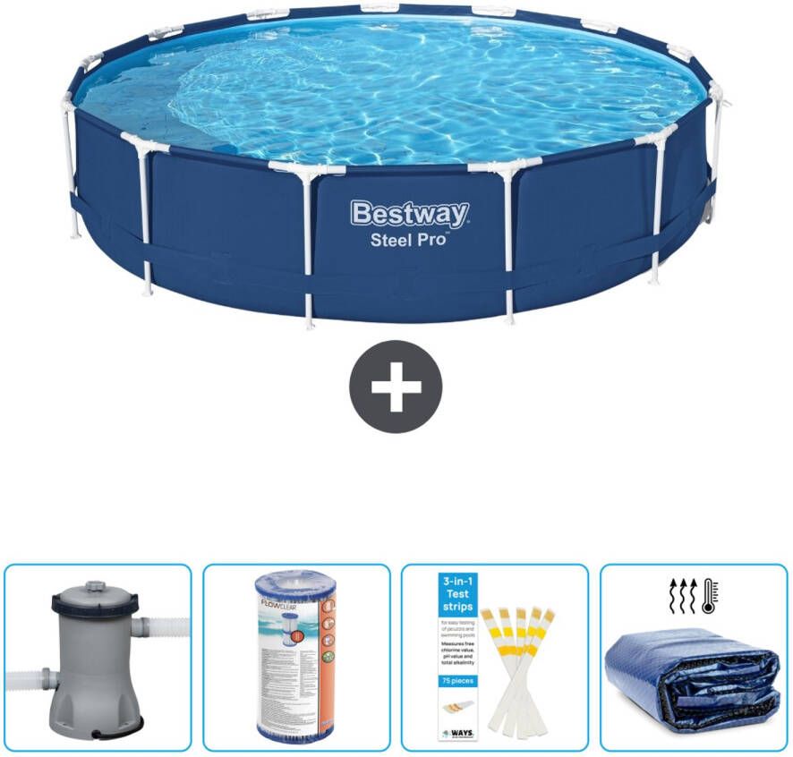 Bestway Rond Steel Pro Zwembad 396 X 84 Cm Blauw Inclusief Accessoires Cb50