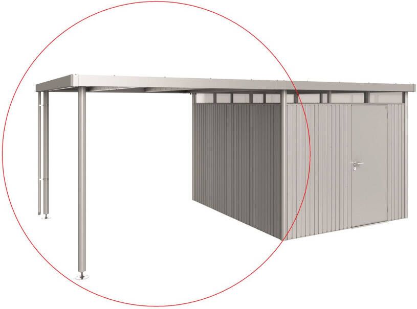 Biohort Afdak Highline H5 Zilver Metallic 282x315x222cm