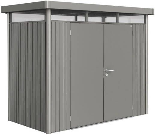 Biohort Tuinhuis Highline H1 Dubbele Deur Kwarts Grijs 155x275cm