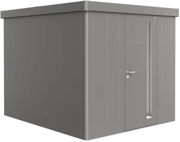 Biohort Tuinhuis Neo 3b Standaard Deur Quartz Grijs Metallic 236x292x222cm