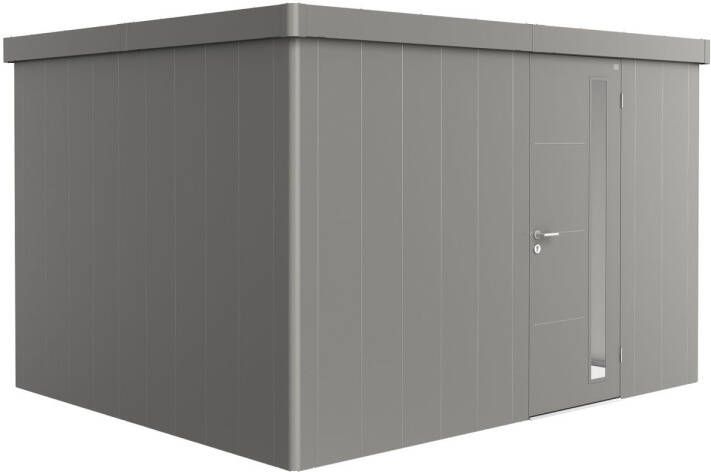 Biohort Tuinhuis Neo 3d Standaard Deur Quartz Grijs Metallic 348x292x222cm