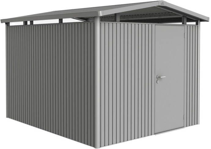 Biohort Tuinhuis Panorama P5 Kwartsgrijs Metallic Standaard Deur 273x318cm