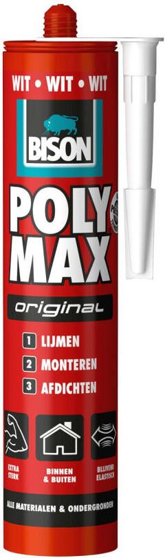 Bison Montagelijm Poly Max Original Wit 425g